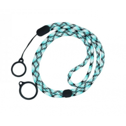 Lanyards - Περιλαίμια (Black and Aqua Blue)